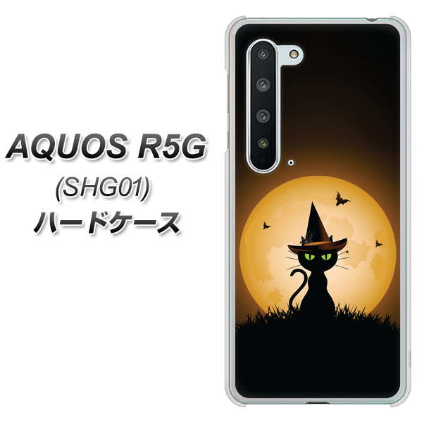 au アクオス R5G SHG01 高画質仕上げ 背面印刷 ハードケース【440 猫の魔法使い】