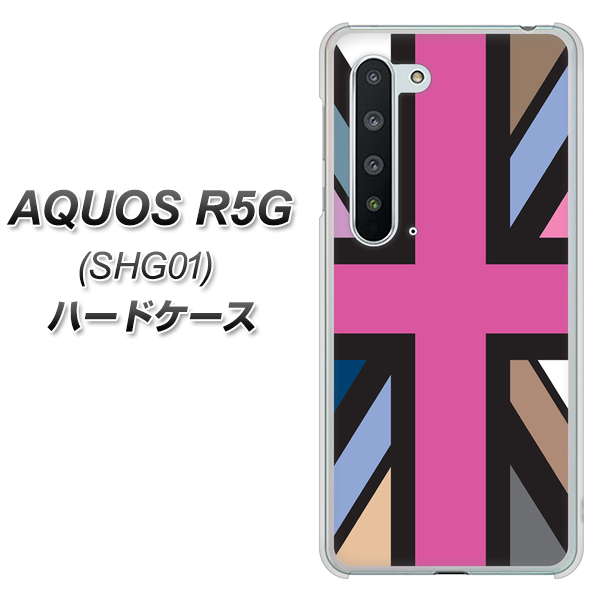 au アクオス R5G SHG01 高画質仕上げ 背面印刷 ハードケース【507 ユニオンジャック デスカラー】