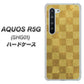 au アクオス R5G SHG01 高画質仕上げ 背面印刷 ハードケース【619 市松模様－金（骨董風に傷んだイメージ）】