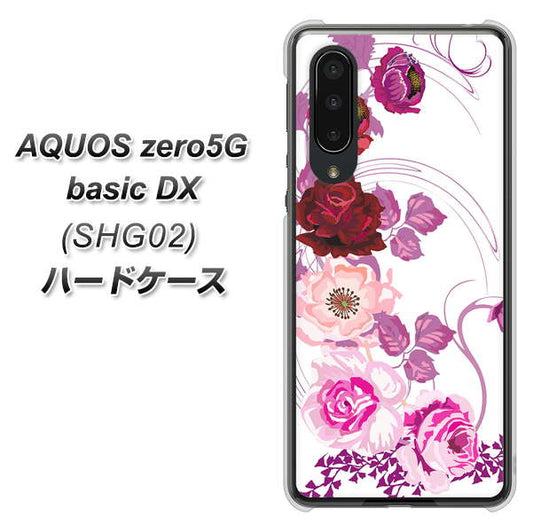 au アクオスゼロ5G basic DX SHG02 高画質仕上げ 背面印刷 ハードケース【116 ６月のバラ】