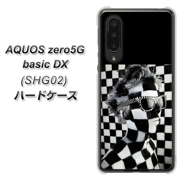 au アクオスゼロ5G basic DX SHG02 高画質仕上げ 背面印刷 ハードケース【357 bk&wh】