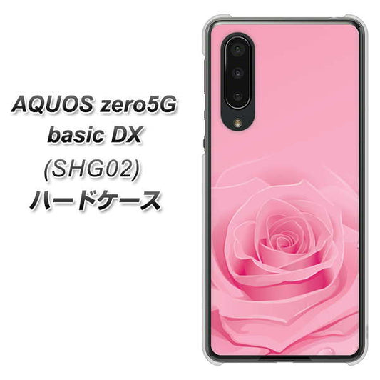 au アクオスゼロ5G basic DX SHG02 高画質仕上げ 背面印刷 ハードケース【401 ピンクのバラ】
