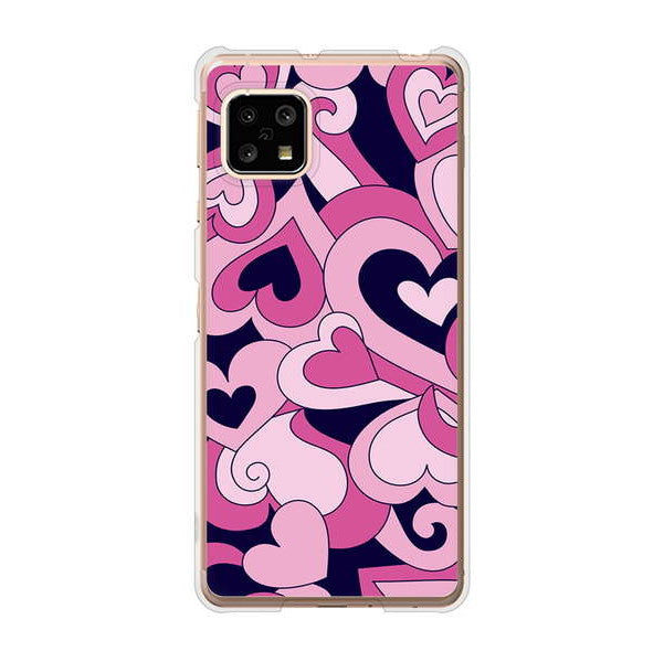AQUOS sense5G SHG03 au 高画質仕上げ 背面印刷 ハードケース プリティハート