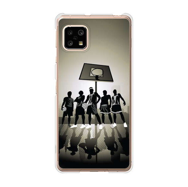 AQUOS sense5G SHG03 au 高画質仕上げ 背面印刷 ハードケース 【389 クールバスケ】