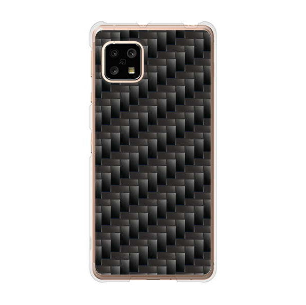 AQUOS sense5G SHG03 au 高画質仕上げ 背面印刷 ハードケース 【461 カーボン】