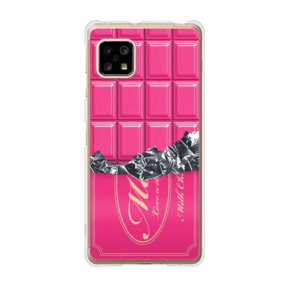 AQUOS sense5G SHG03 au 高画質仕上げ 背面印刷 ハードケース 板チョコ