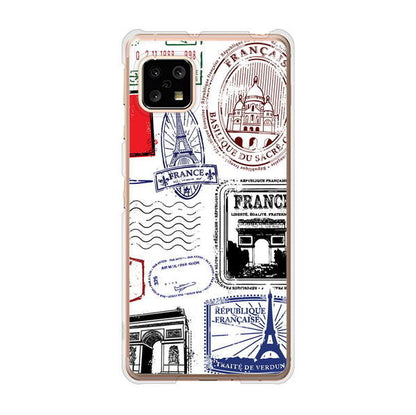 AQUOS sense5G SHG03 au 高画質仕上げ 背面印刷 ハードケース LOVE フランス