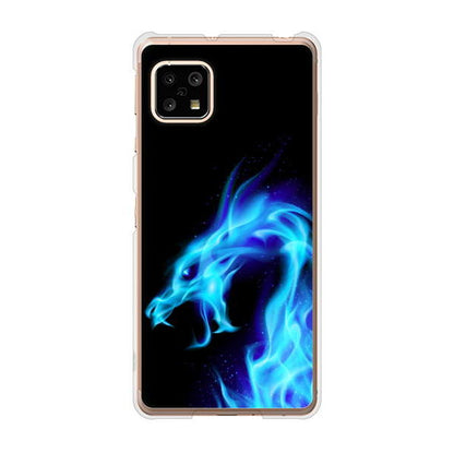 AQUOS sense5G SHG03 au 高画質仕上げ 背面印刷 ハードケース ドラゴン