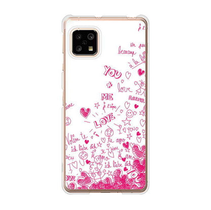 AQUOS sense5G SHG03 au 高画質仕上げ 背面印刷 ハードケース プリティハート