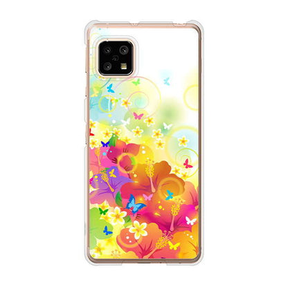 AQUOS sense5G SHG03 au 高画質仕上げ 背面印刷 ハードケース バタフライ