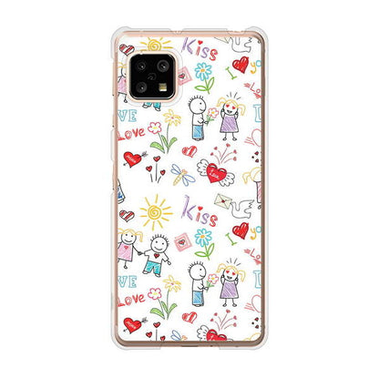 AQUOS sense5G SHG03 au 高画質仕上げ 背面印刷 ハードケース カップル＆ファミリー