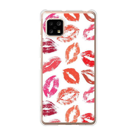 AQUOS sense5G SHG03 au 高画質仕上げ 背面印刷 ハードケース 【734 キスkissキス】