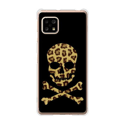 AQUOS sense5G SHG03 au 高画質仕上げ 背面印刷 ハードケース ドクロフレーム