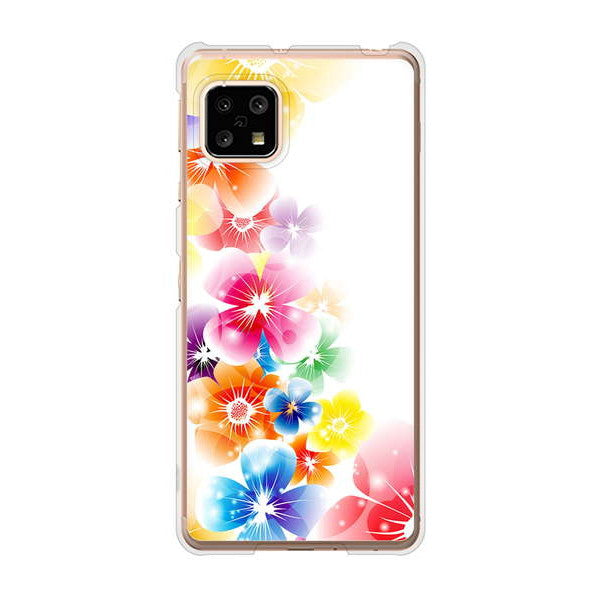 AQUOS sense5G SHG03 au 高画質仕上げ 背面印刷 ハードケース 【1209 光と花】