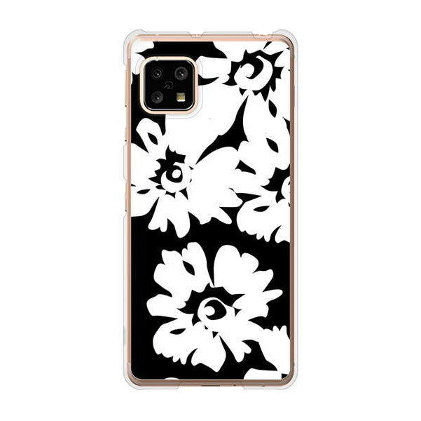 AQUOS sense5G SHG03 au 高画質仕上げ 背面印刷 ハードケース 【1215 モダンフラワー】