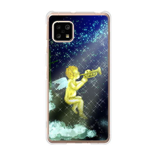 AQUOS sense5G SHG03 au 高画質仕上げ 背面印刷 ハードケース 【1248 天使の演奏】