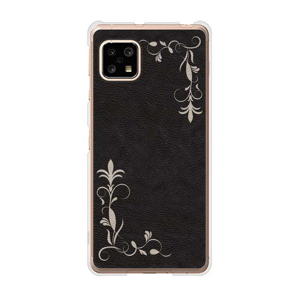 AQUOS sense5G SHG03 au 高画質仕上げ 背面印刷 ハードケース 【EK825 レザー風グラスフレーム】