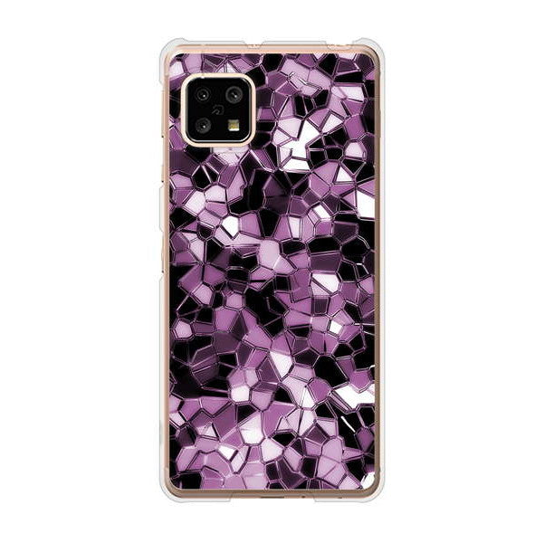 AQUOS sense5G SHG03 au 高画質仕上げ 背面印刷 ハードケース 【EK837 テクニカルミラーパープル】