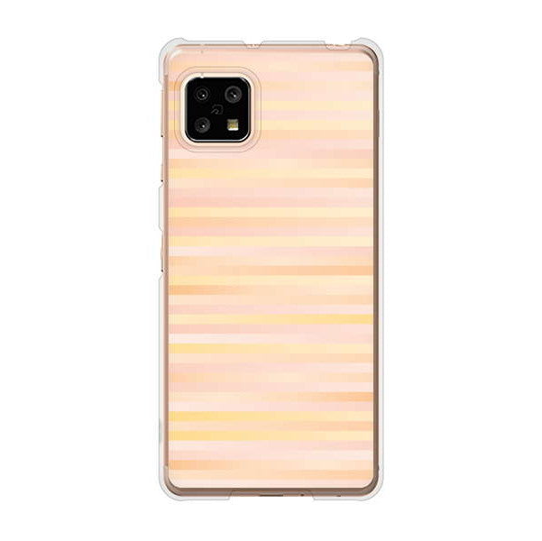 AQUOS sense5G SHG03 au 高画質仕上げ 背面印刷 ハードケース グラデーションボーダー