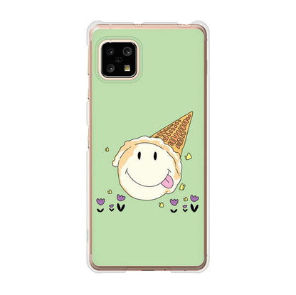 AQUOS sense5G SHG03 au 高画質仕上げ 背面印刷 ハードケース スイーツイラスト