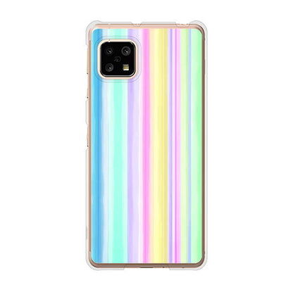 AQUOS sense5G SHG03 au 高画質仕上げ 背面印刷 ハードケース レインボー