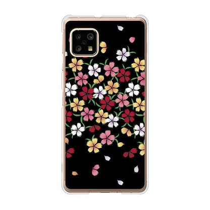AQUOS sense5G SHG03 au 高画質仕上げ 背面印刷 ハードケース 和花柄