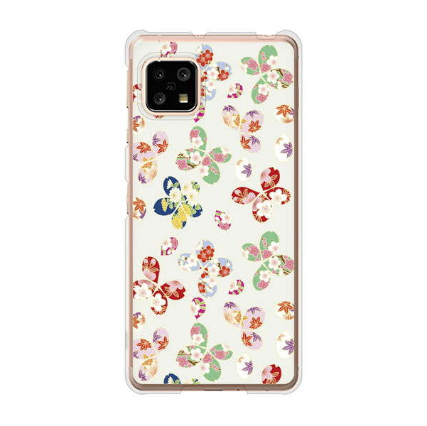 AQUOS sense5G SHG03 au 高画質仕上げ 背面印刷 ハードケース 和花柄