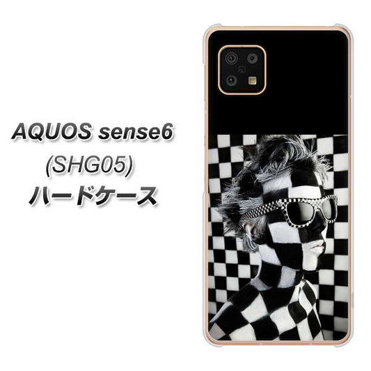 AQUOS sense6 SHG05 au 高画質仕上げ 背面印刷 ハードケース【357 bk&wh】