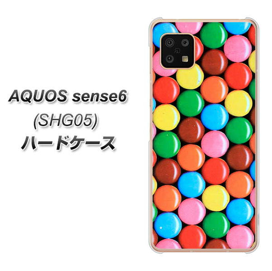 AQUOS sense6 SHG05 au 高画質仕上げ 背面印刷 ハードケース【448 マーブルチョコ】