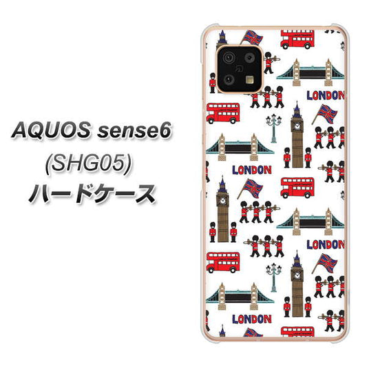 AQUOS sense6 SHG05 au 高画質仕上げ 背面印刷 ハードケース【EK811 ロンドンの街】