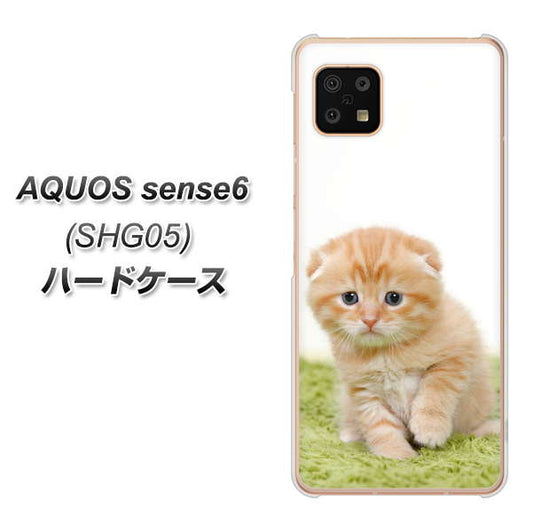 AQUOS sense6 SHG05 au 高画質仕上げ 背面印刷 ハードケース【VA802 ネコこっそり】