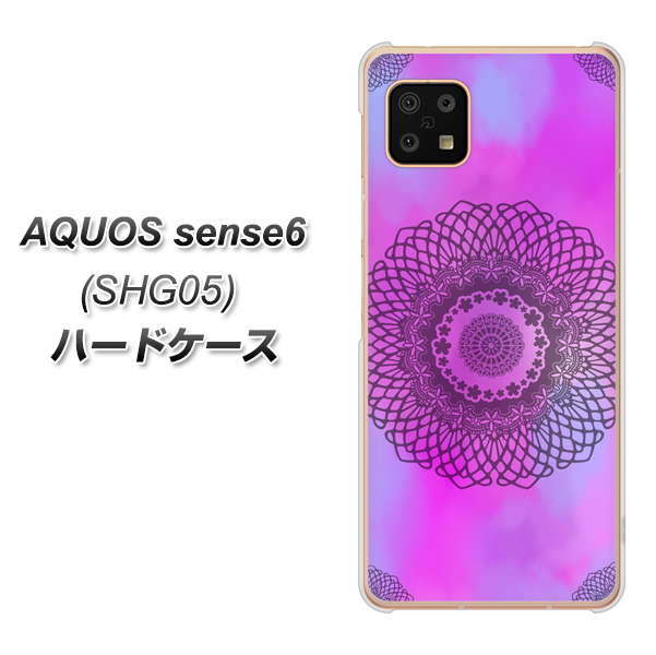 AQUOS sense6 SHG05 au 高画質仕上げ 背面印刷 ハードケース【YJ344 レース】