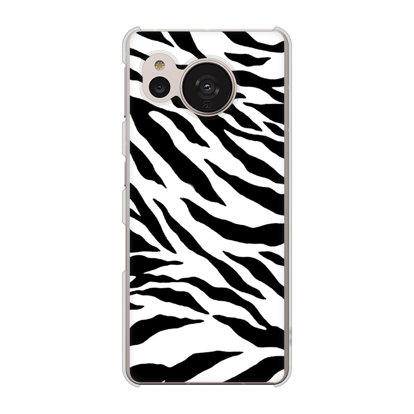 AQUOS sense7 SHG10 au 高画質仕上げ 背面印刷 ハードケース【054 ゼブラ】