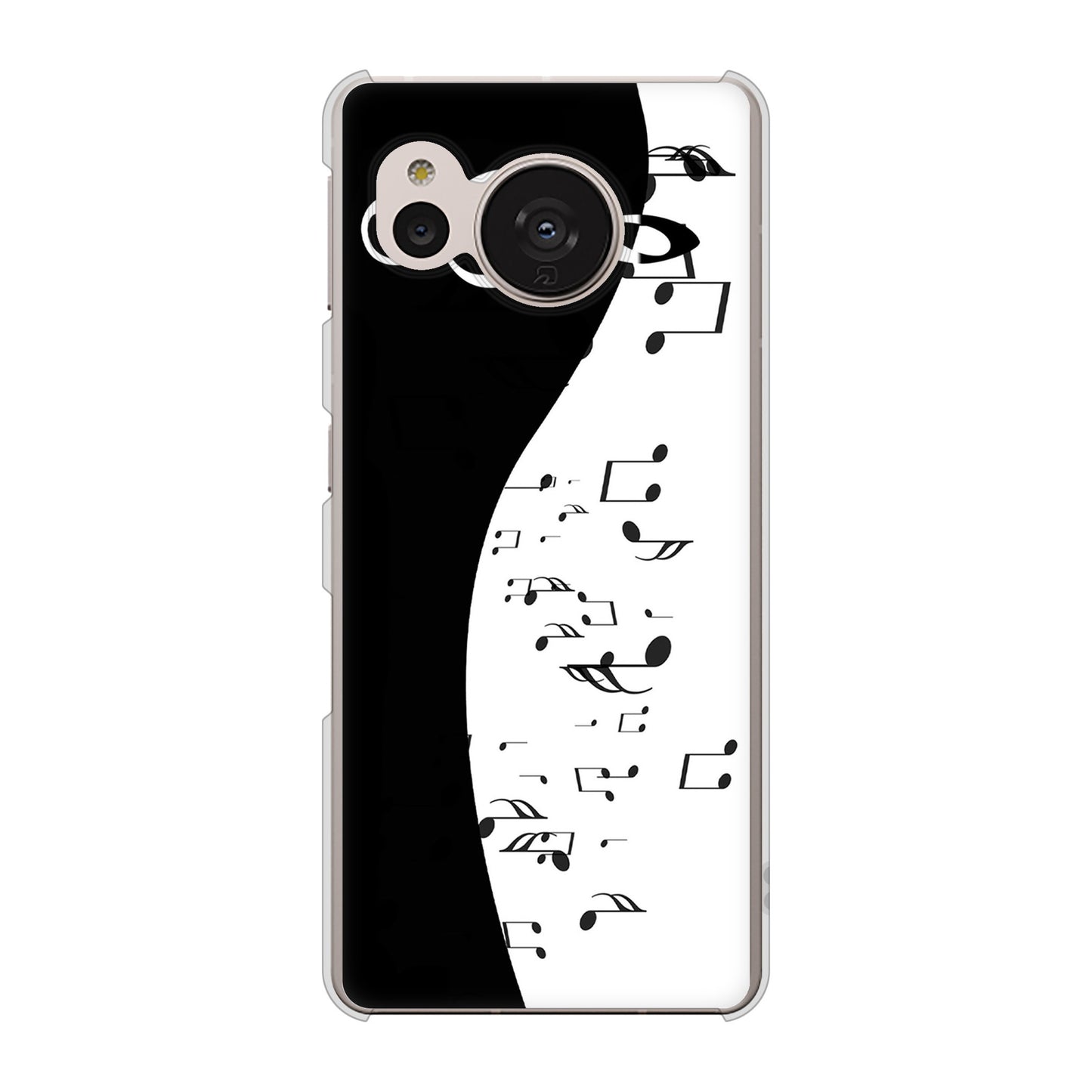 AQUOS sense7 SHG10 au 高画質仕上げ 背面印刷 ハードケース【114 モノトーンのリズム】