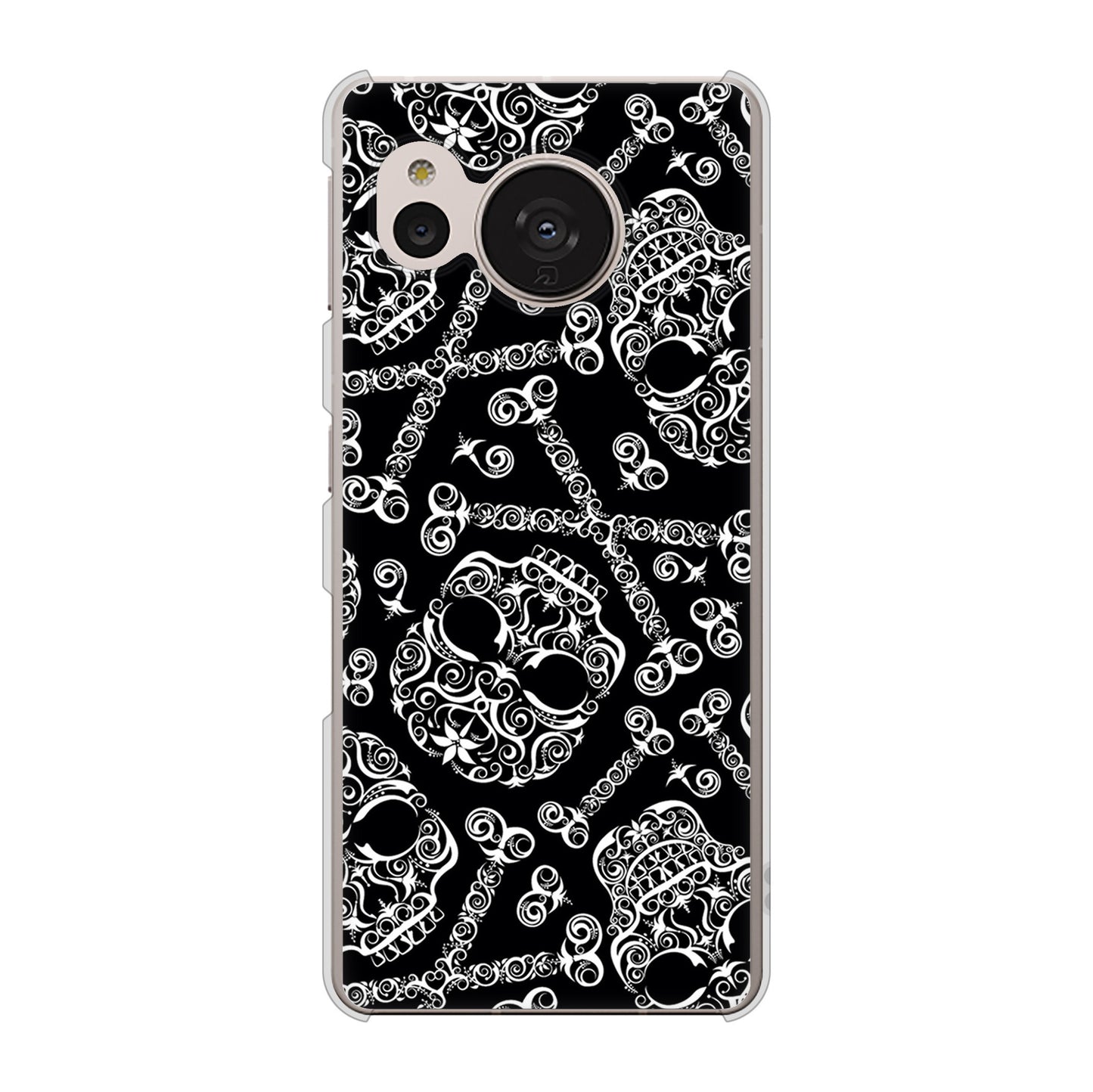 AQUOS sense7 SHG10 au 高画質仕上げ 背面印刷 ハードケース【363 ドクロの刺青】