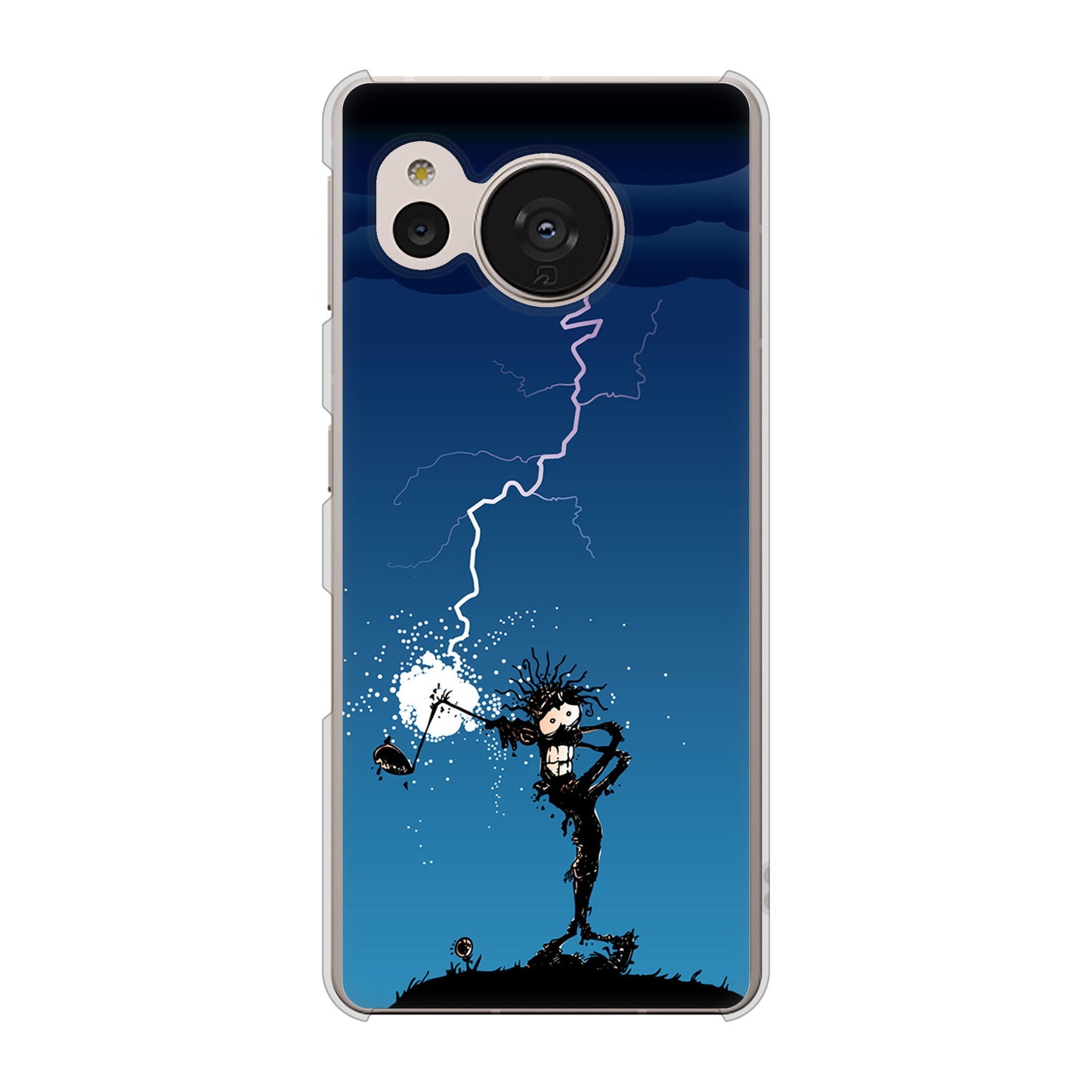 AQUOS sense7 SHG10 au 高画質仕上げ 背面印刷 ハードケース【417 ゴルファーの苦難】