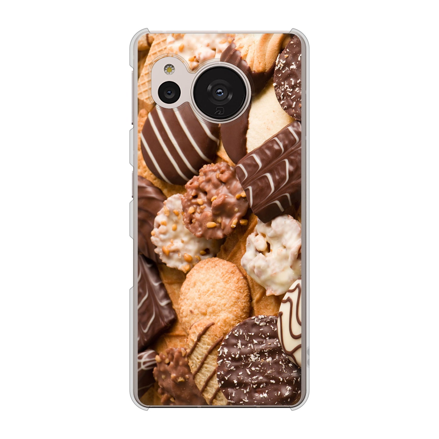 AQUOS sense7 SHG10 au 高画質仕上げ 背面印刷 ハードケース【442 クッキー mix】