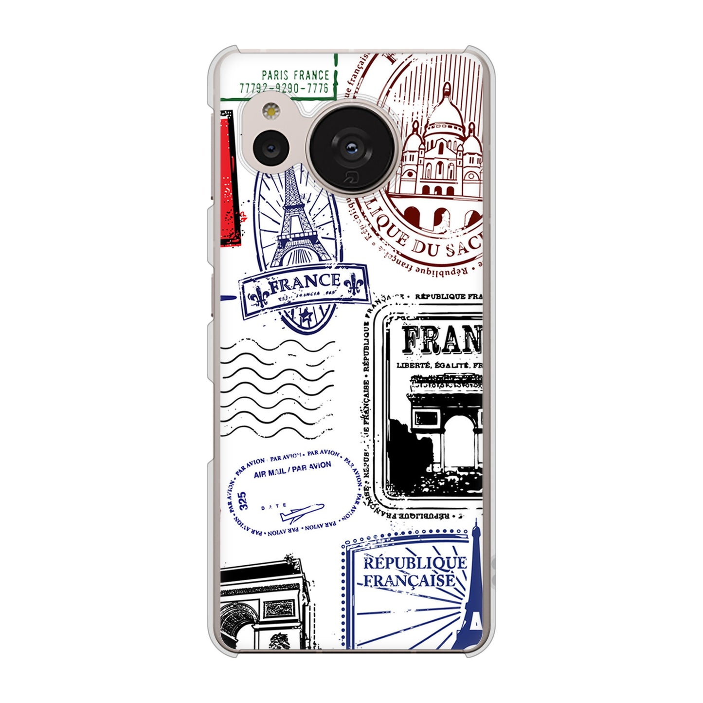 AQUOS sense7 SHG10 au 高画質仕上げ 背面印刷 ハードケース【592 ＦＲＡＮＣＥ】