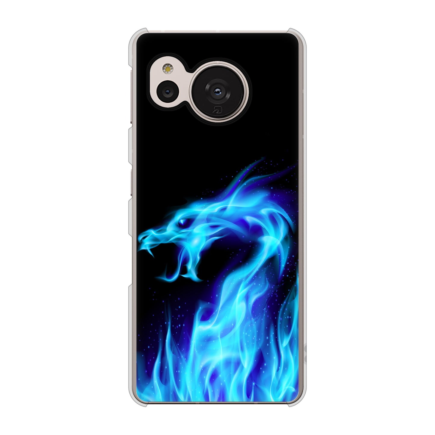 AQUOS sense7 SHG10 au 高画質仕上げ 背面印刷 ハードケース【617 ブルードラゴン】