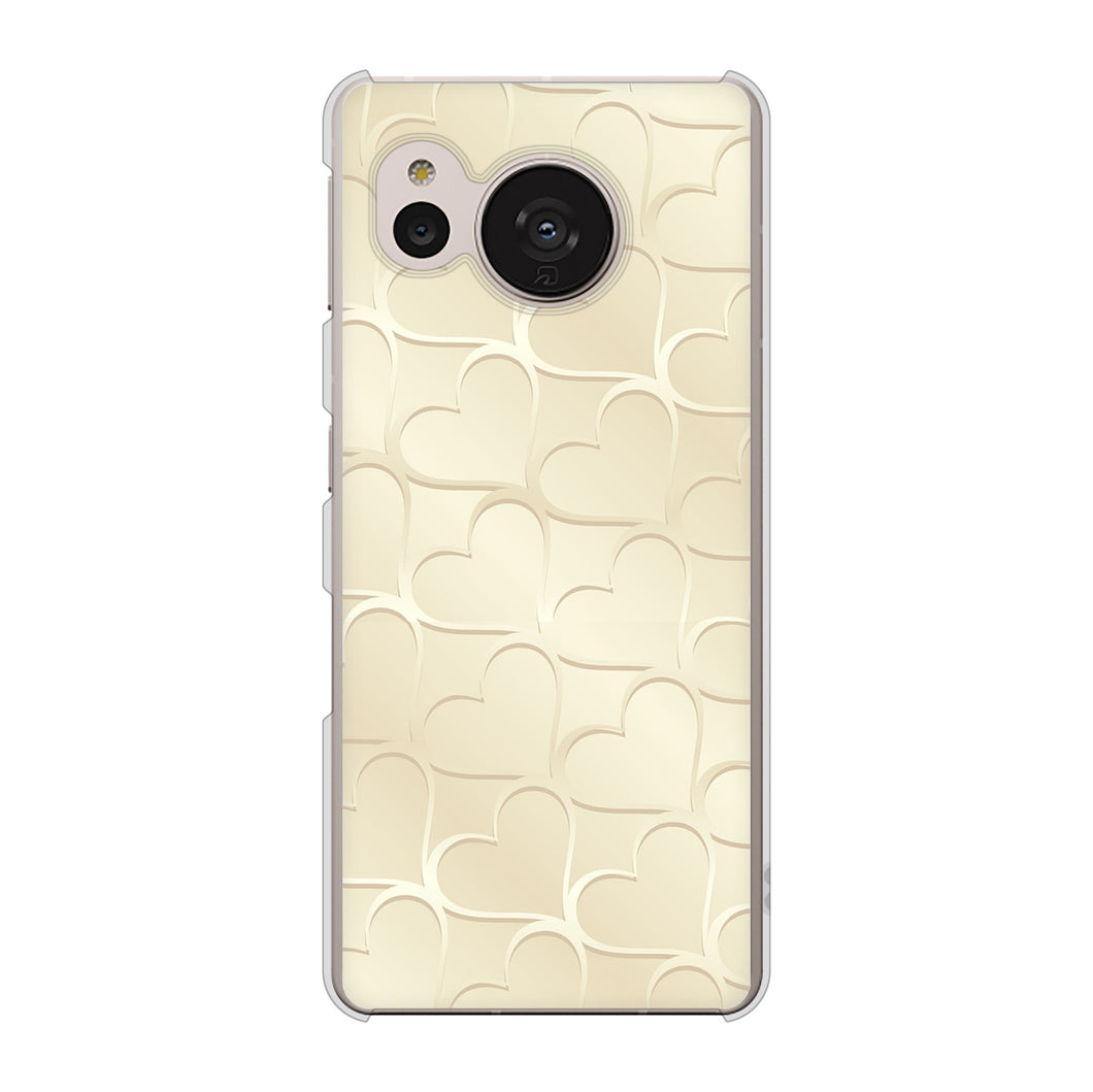AQUOS sense7 SHG10 au 高画質仕上げ 背面印刷 ハードケース【630 かくれハート】