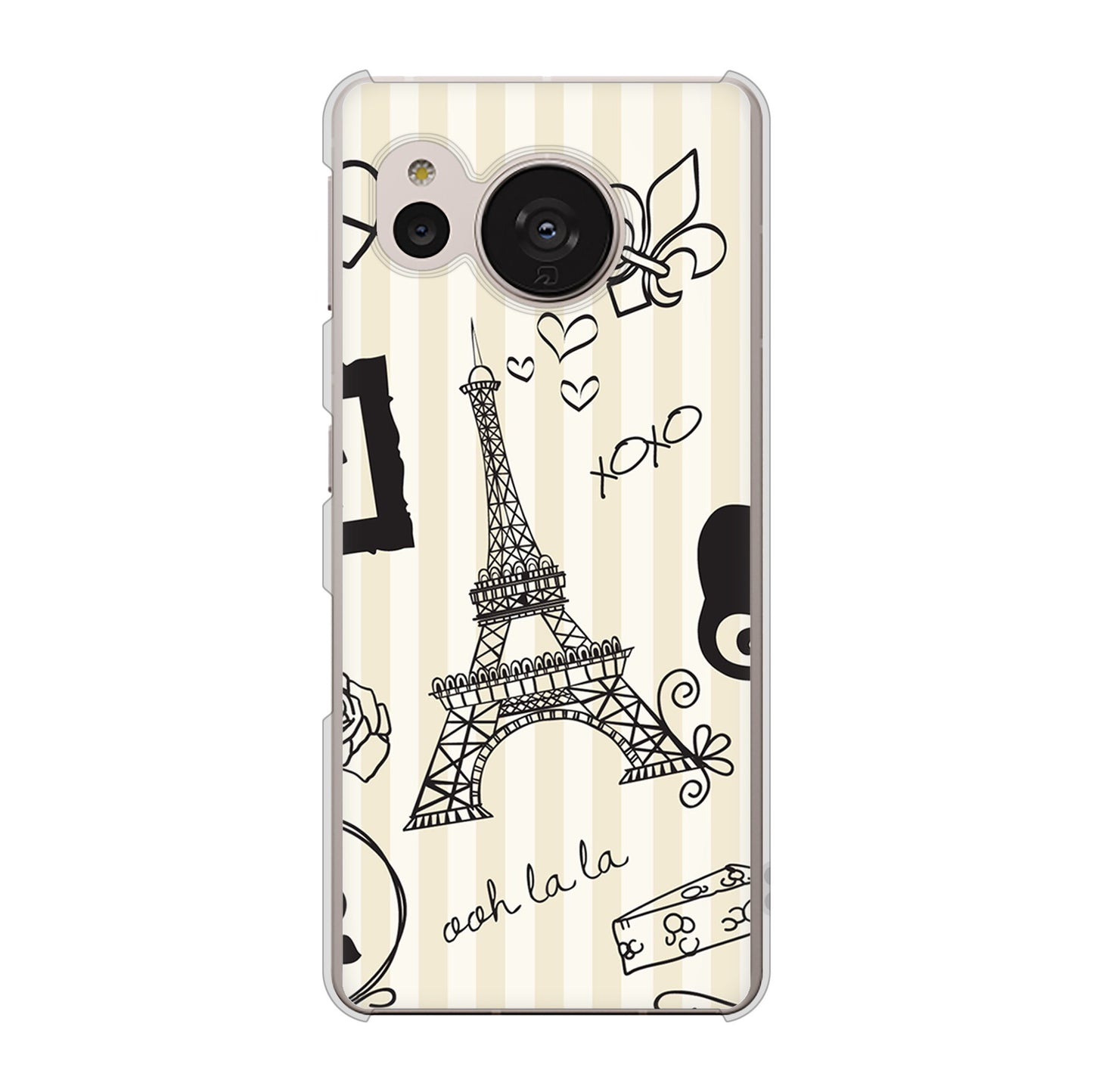 AQUOS sense7 SHG10 au 高画質仕上げ 背面印刷 ハードケース【694 パリの絵】