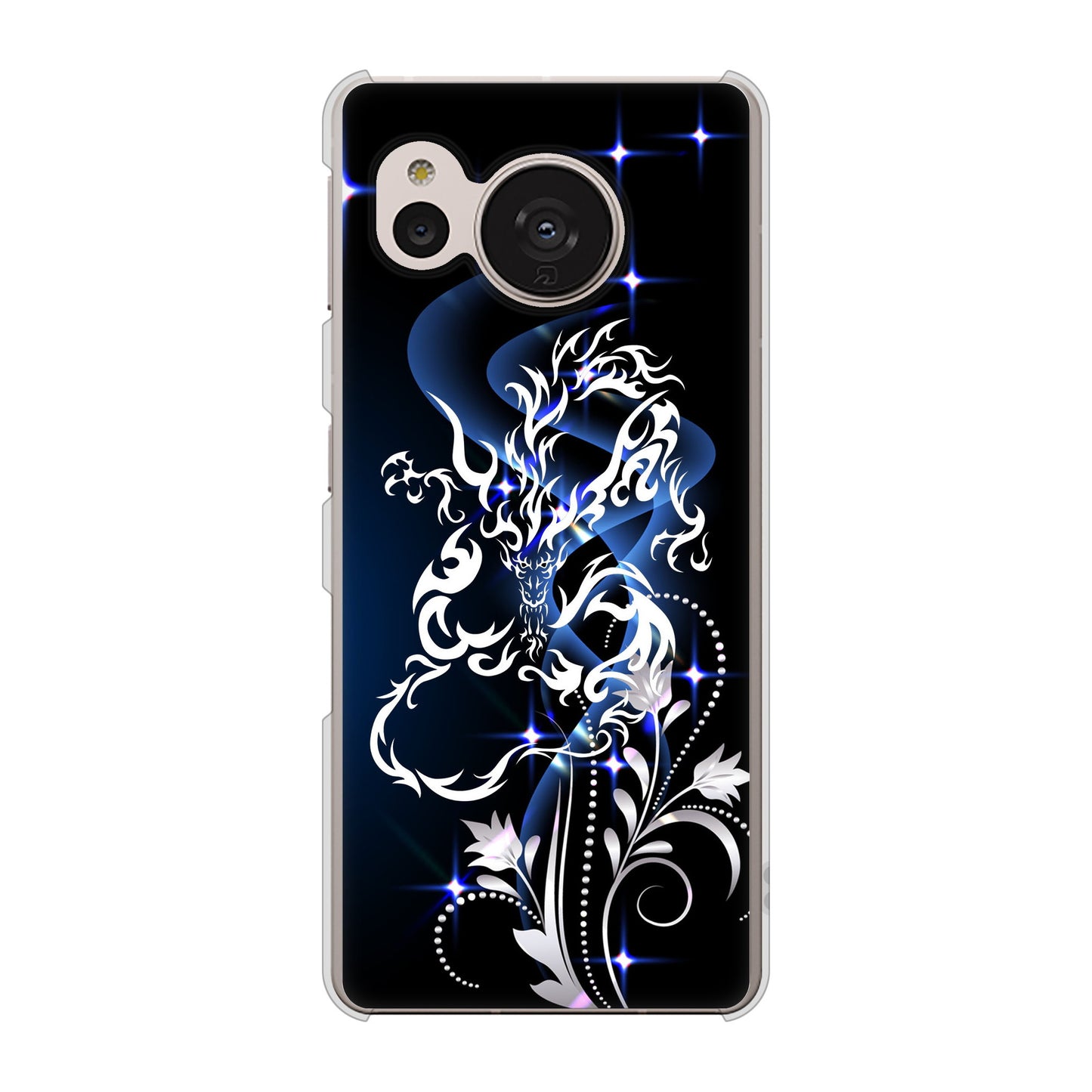 AQUOS sense7 SHG10 au 高画質仕上げ 背面印刷 ハードケース【1000 闇のシェンロン】