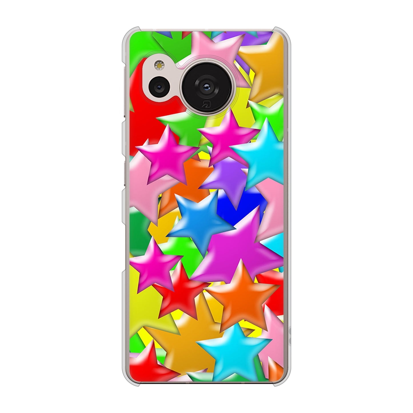 AQUOS sense7 SHG10 au 高画質仕上げ 背面印刷 ハードケース【1293 ランダムスター】