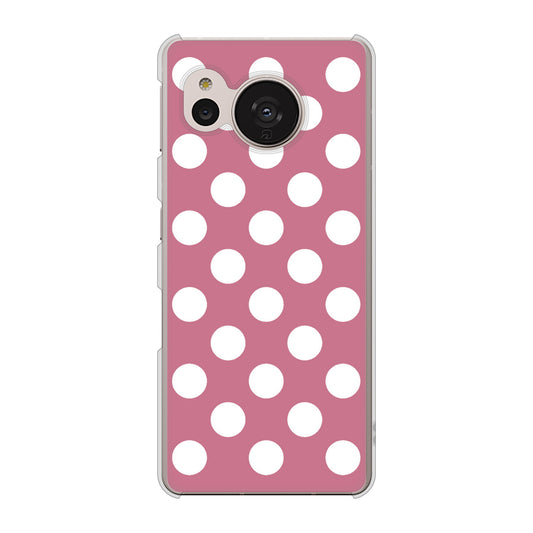 AQUOS sense7 SHG10 au 高画質仕上げ 背面印刷 ハードケース【1355 シンプルビッグ白薄ピンク】