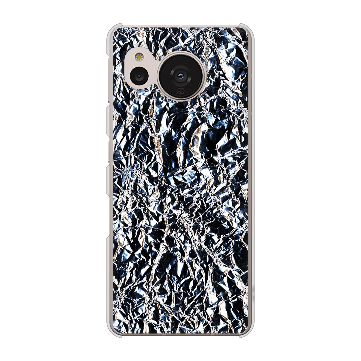 AQUOS sense7 SHG10 au 高画質仕上げ 背面印刷 ハードケース【EK835 スタイリッシュアルミシルバー】