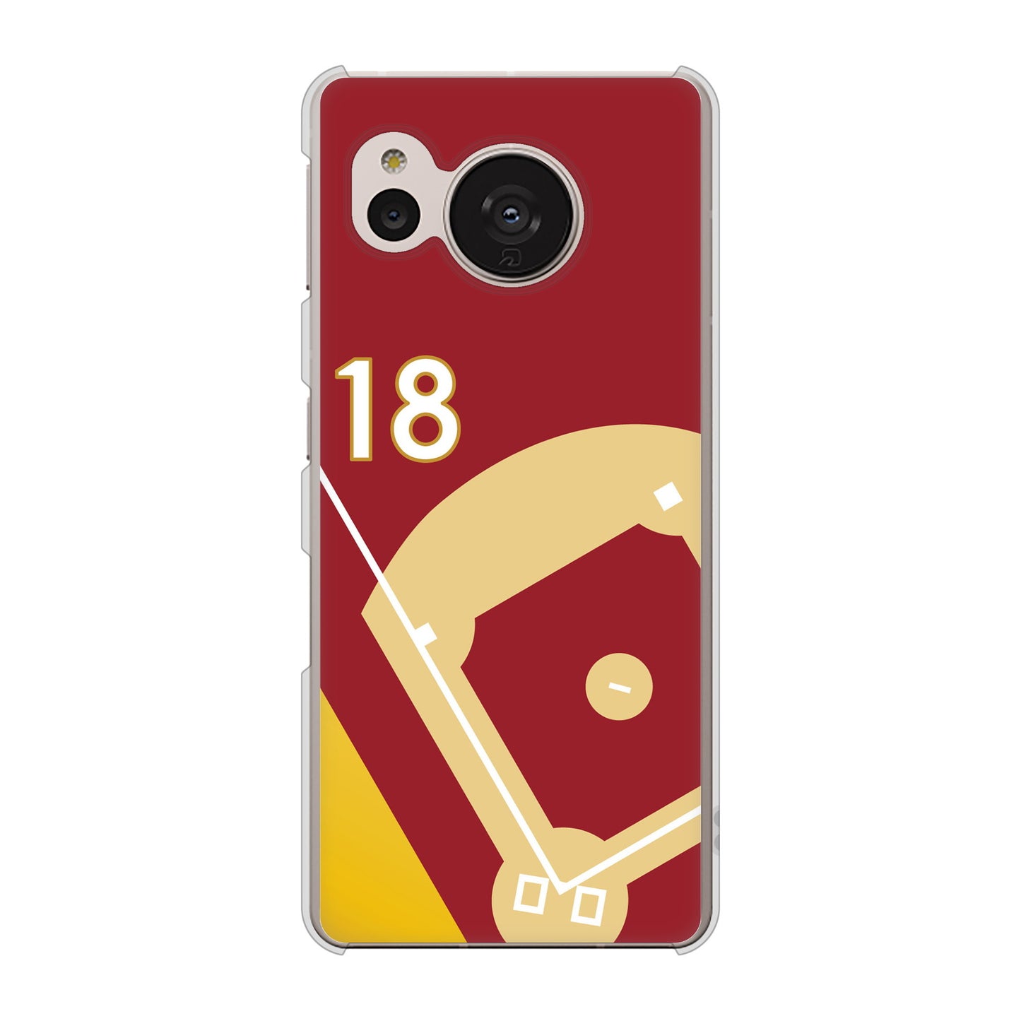 AQUOS sense7 SHG10 au 高画質仕上げ 背面印刷 ハードケース【IB924 baseball_グラウンド】