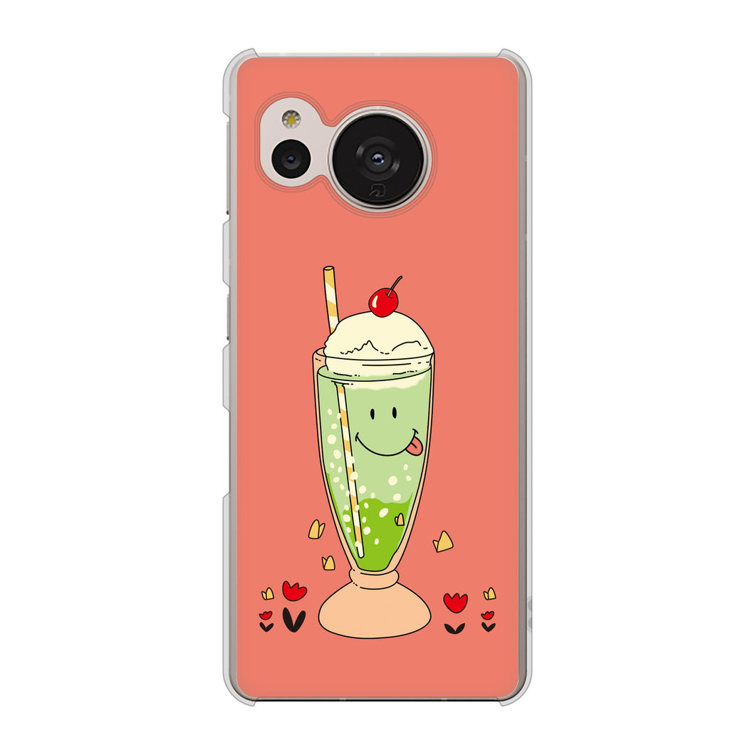 AQUOS sense7 SHG10 au 高画質仕上げ 背面印刷 ハードケース【MA900 クリームソーダ】