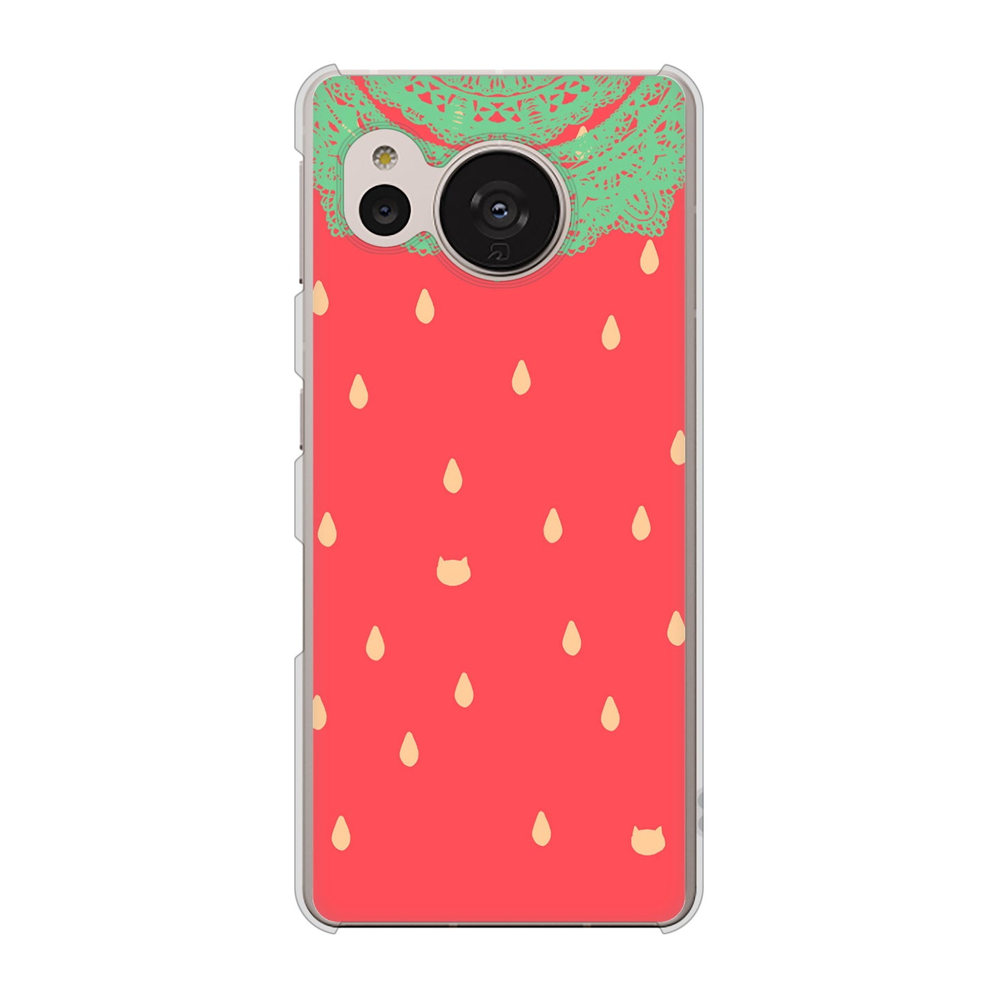 AQUOS sense7 SHG10 au 高画質仕上げ 背面印刷 ハードケース【MI800 strawberry ストロベリー】