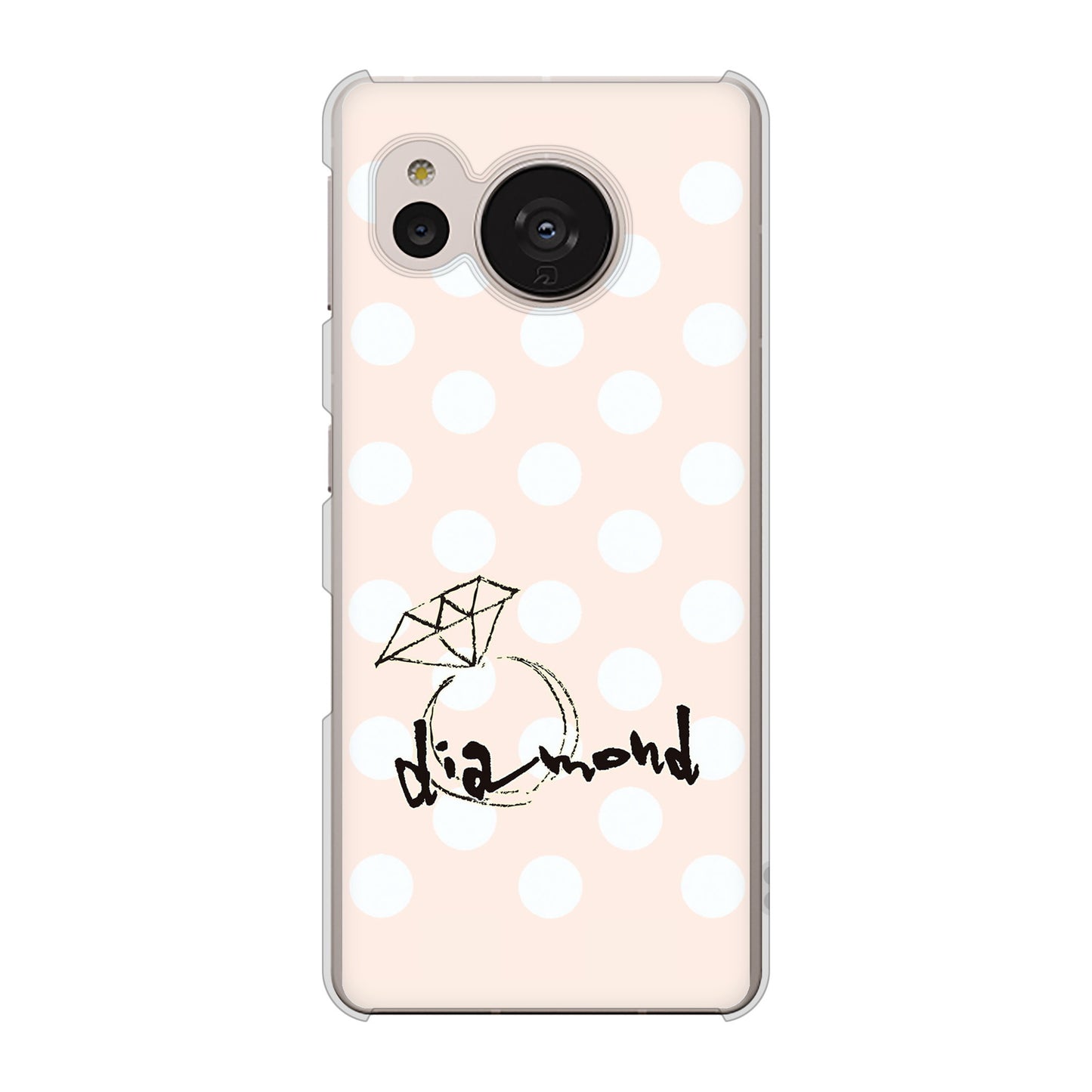 AQUOS sense7 SHG10 au 高画質仕上げ 背面印刷 ハードケース【OE813 4月ダイヤモンド】