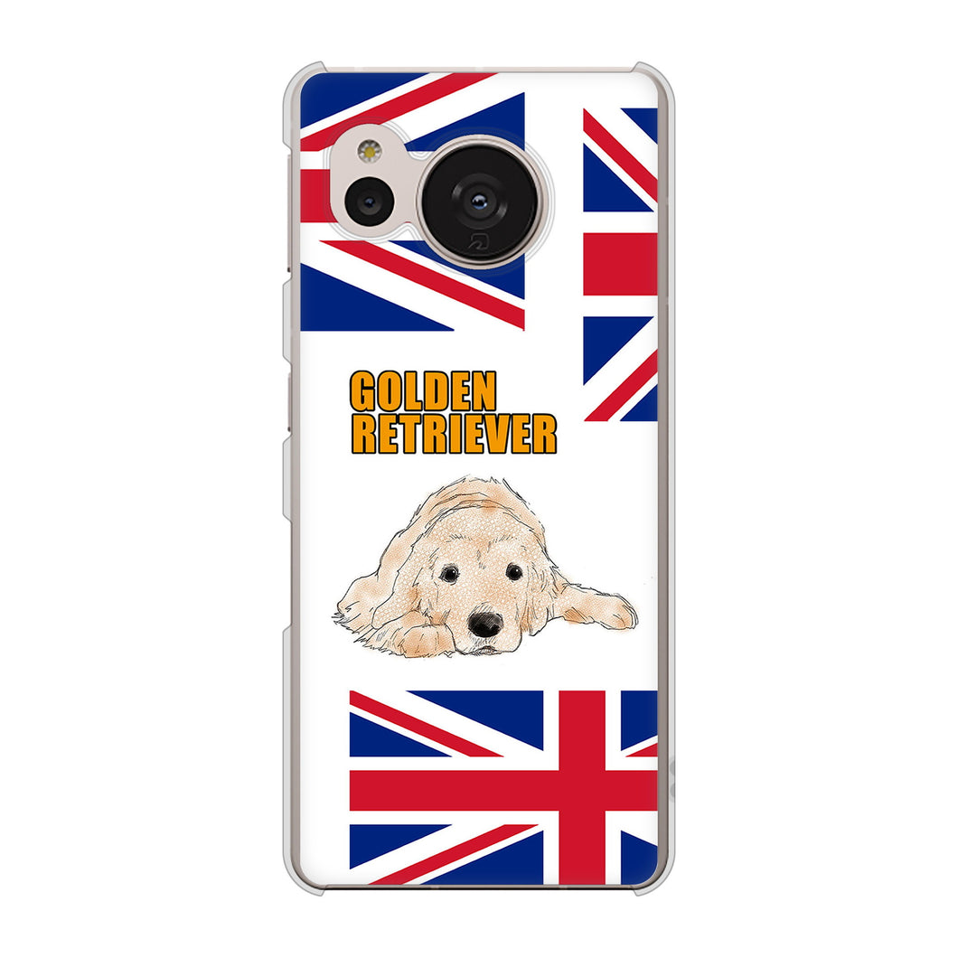 AQUOS sense7 SHG10 au 高画質仕上げ 背面印刷 ハードケース【YD825 ゴールデンレトリバー01】